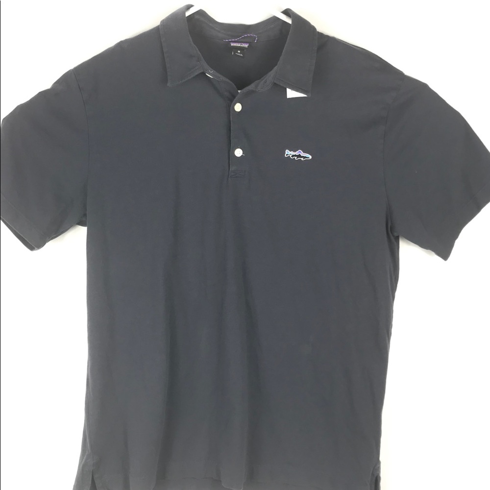 Patagonia men’s polo shirt size Medium blue